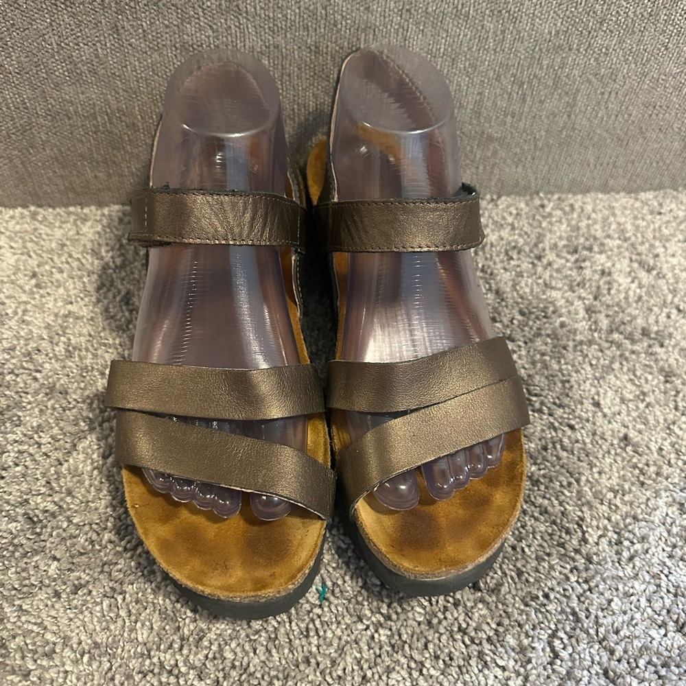 Naot Women's Metallic Brown Sandals - Picture 2 of 7